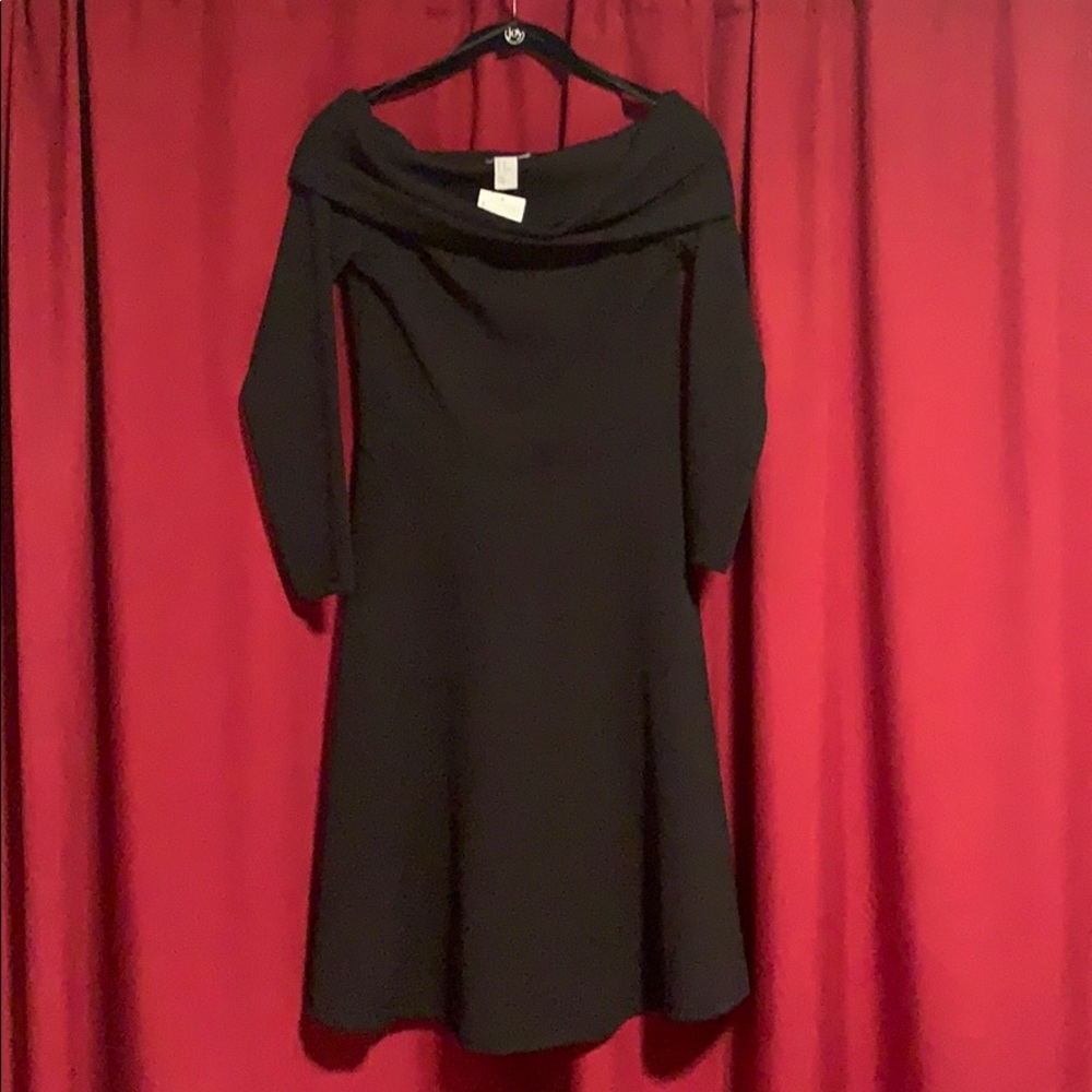 Black off the shoulder dress